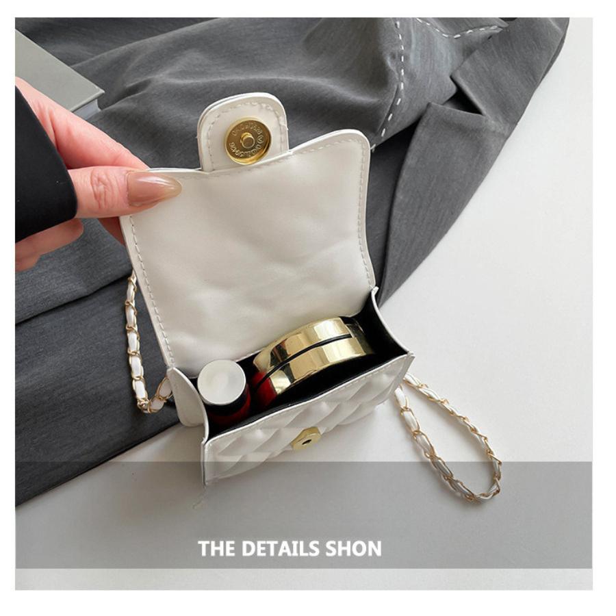 Nuovo Arrivo Mini Borsa a Catena in Ecopelle Piccola Borsa Quadrata da Donna