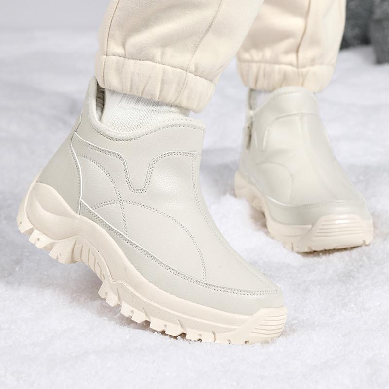 Winter Women’s Wedge Sneakers High-top Lady Height Increase Chunky Platform Casual Elegant Women Black Thick Sole Shake Shoe with Fur