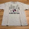 VINTAGE tričko Harlem Globetrotters PODEPSANÉ Pánské XL Šedé Champion