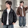 Lässige Lederjacke für Jungen für Frühling und Herbst Stilvolle Arbeitsjacke für Kinder