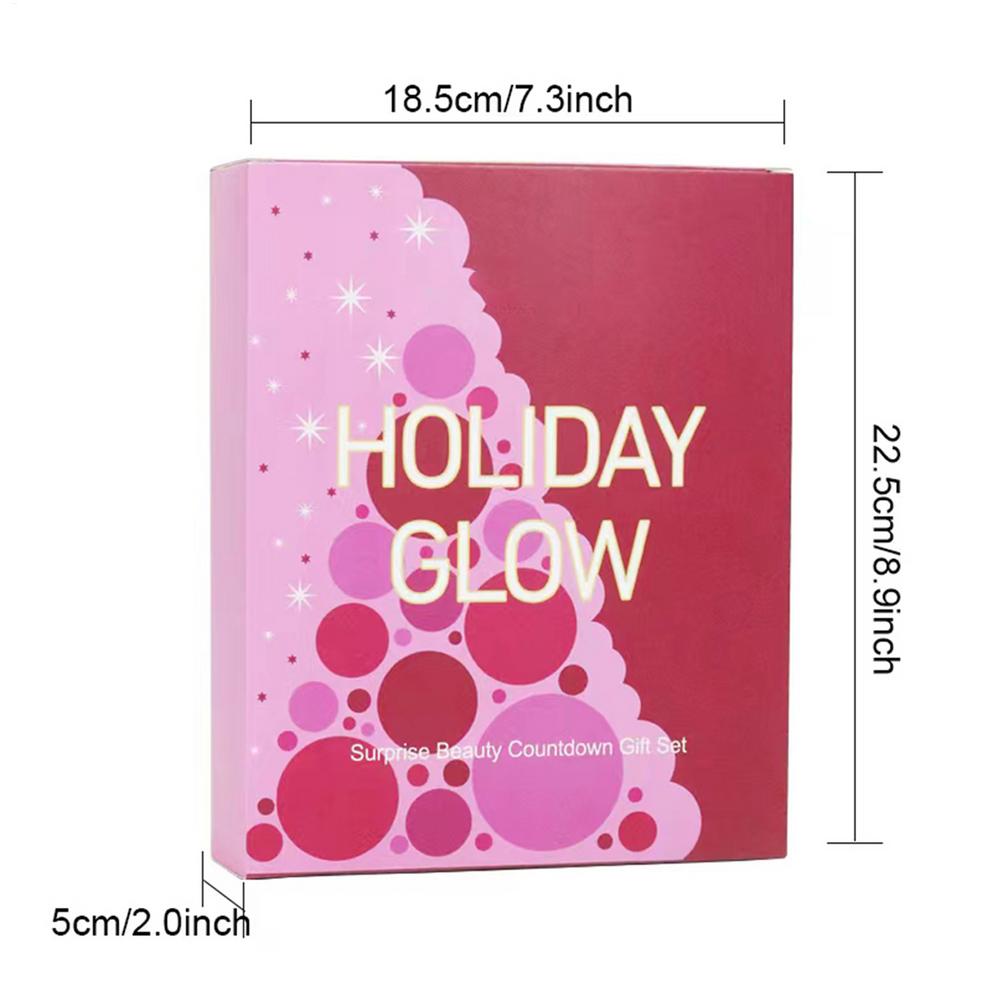 

Бьюти Рождественский Обратный Отсчет 24 Дня Адвент Набор 2025 Набор для Рождественского Обратного Отсчета Косметические Коробочки для Женщин Девушек-Подростков День Рождения Новый Год красный