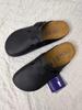 BK Half-Covered Genuine Leather Unisex Slippers with Cork Toe Cap - Versatile Casual Outdoor Wear by Birkenstock
