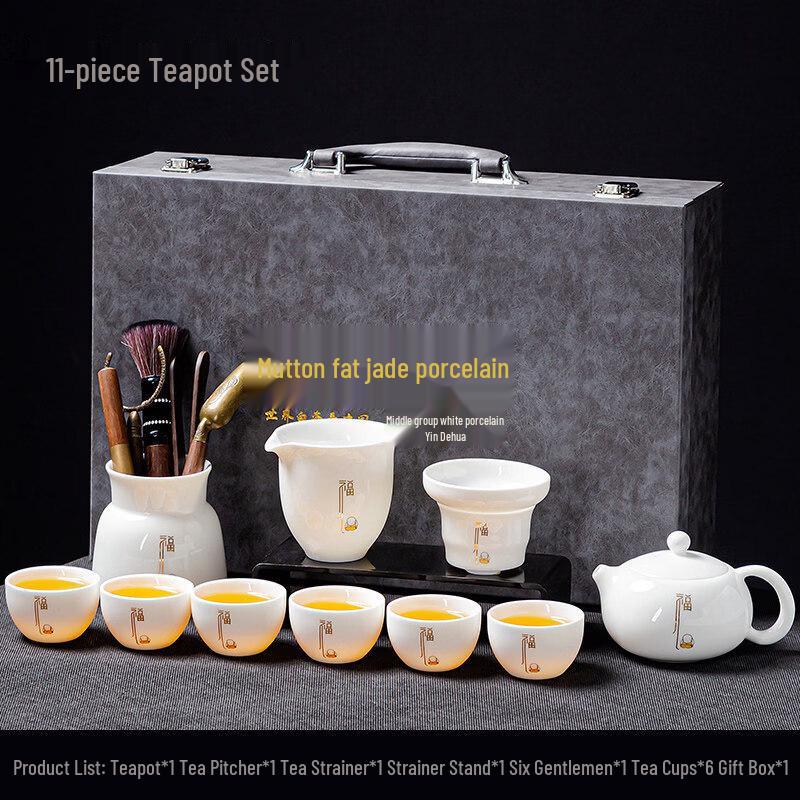Dehua White Porcelain Kung Fu Tea Set