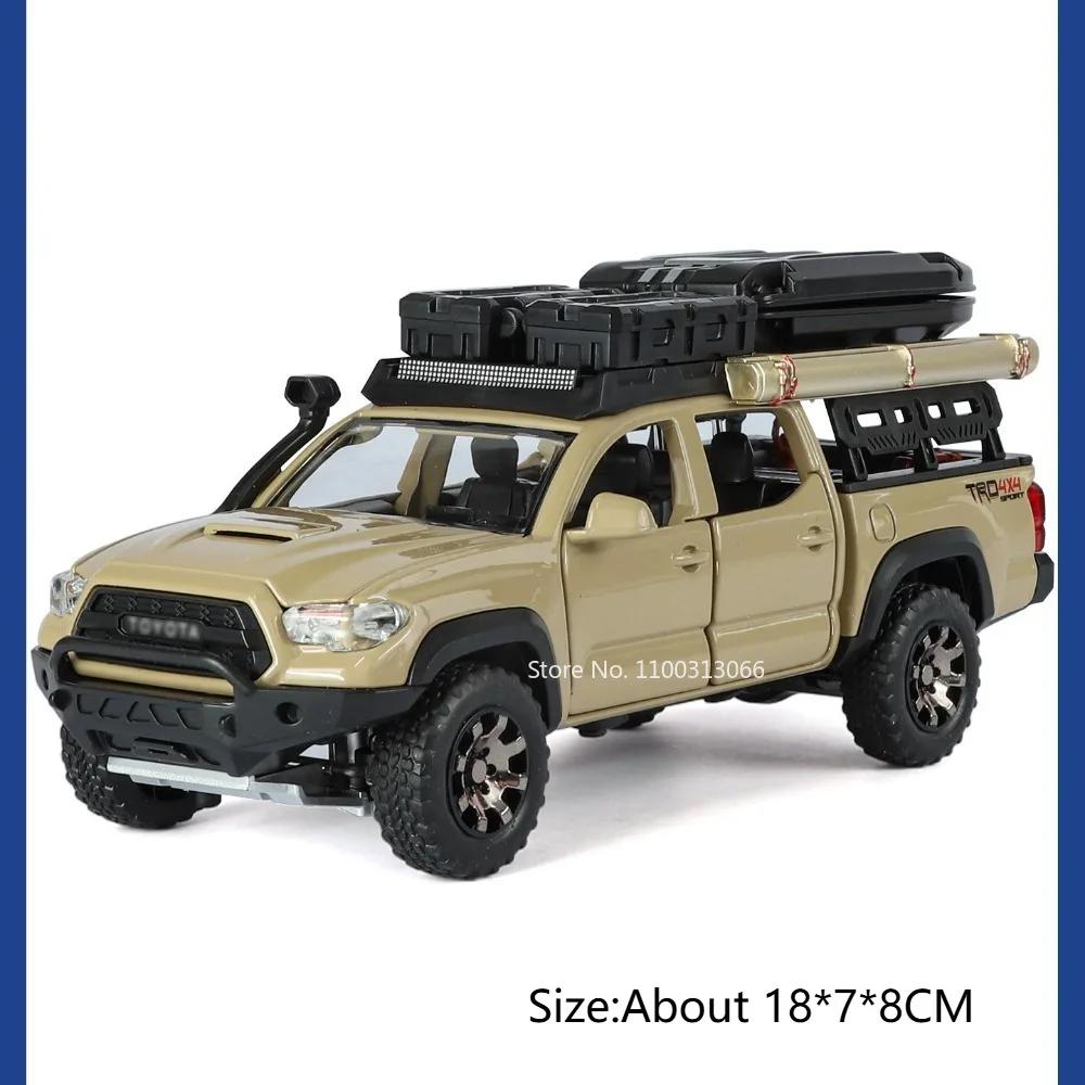 1:32 Scale Tacoma RAM Mammoth 6x6 Cars Model Toys Wheel Pull Back Miniature SUV Doors Opened Off-road Vehicle Educational Toys