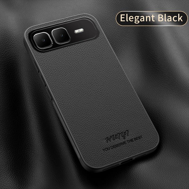 

Luxury PU Leather Magnetic Case For Infinix Smart 10 Plus HOT 50 i Pro Plus Note 50 Pro Plus X S 5G Matte Protection Phone Cover чёрный