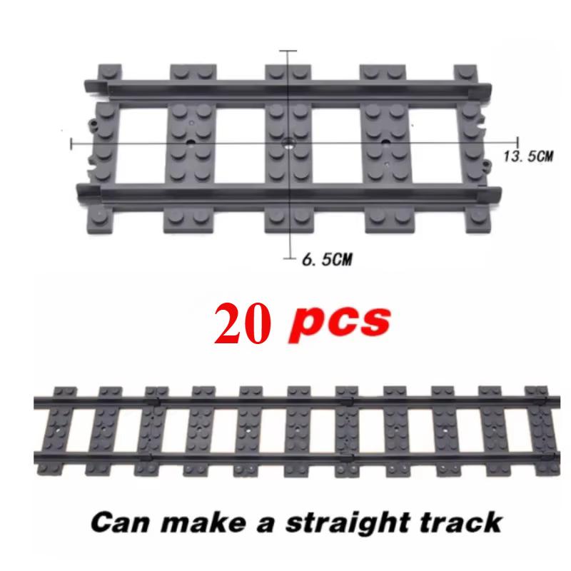 Urban Traffic Train Track Assembly Building Blocks: Branch Tracks Straight Tracks Curved Tracks Flexible Tracks-Boys' Toy Gift