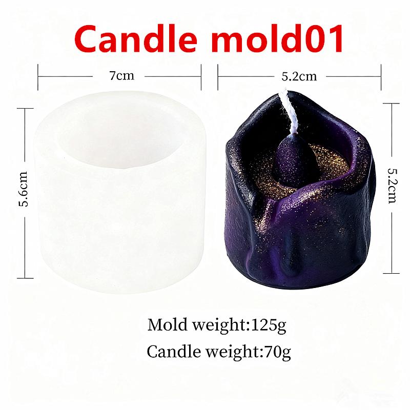

3D Weeping Flame Silicone Candle Mold DIY Handmade Creative Candle Silicone Mold Gypsum Soap Mold Home Desktop Decor