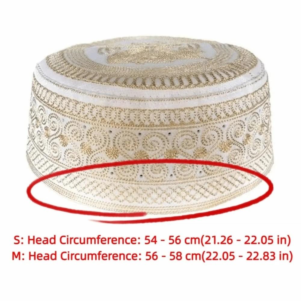 Church Hat Traditional Muslim Hat Ethnic Style Breathable Prayer Hat Comfortable Thin Islam Flat Cap Islamic Events