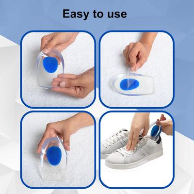 Wonder Care Pair Of 1 Silicone Heel Socks & Heel Cup, Protectors For Moisturizing Heels, Cracked Heel Protection, Relief Blister, Heel Spurs, And