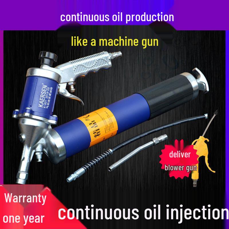 600cc High-Pressure Pneumatic Grease Gun with Continuous Air Flow.