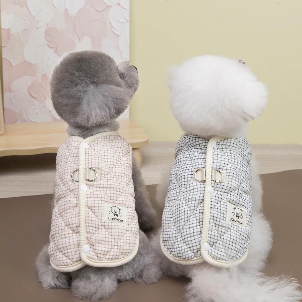 Pet Dog and Cat Clothes Teddy Bichon Schnauzer Small Dog Thickened Anti-shedding Vest