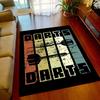Retro Darts Thema Bereichsteppich Großer Teppich für Man Cave Wohnzimmer Spielzimmer Dekor Weiche Rutschfeste Waschbare Fußmatte