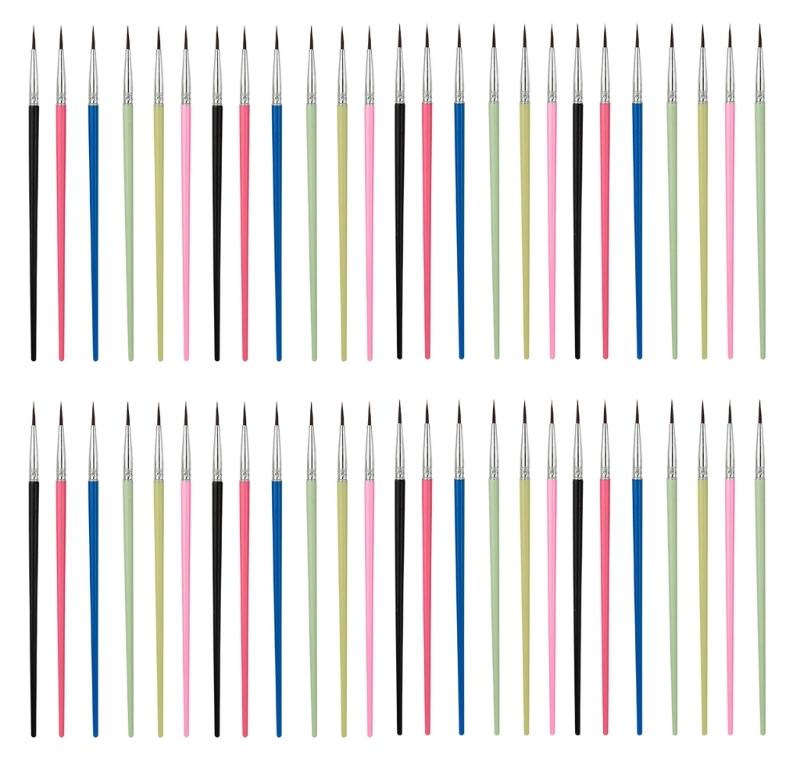 50Pieces Multipurpose Painting Brushes Set for Artists Students Detail Work Smooth Strokes Professional Art Brushes