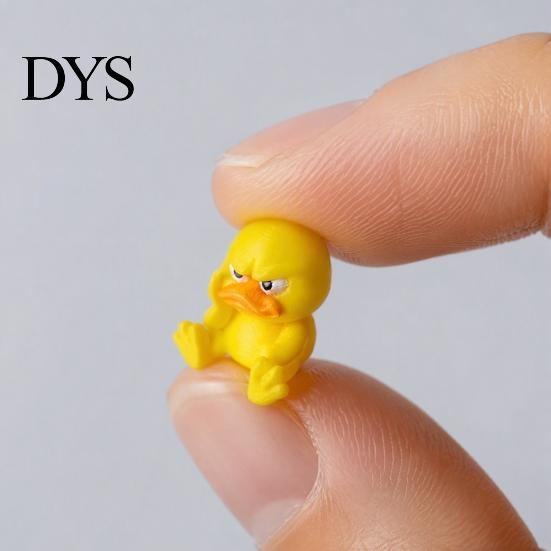 Angry Duck Model 3D Printed Yellow Ornament, Funny Desk Miniature Figurine Decoration, Cute for Home Office Decor Unique Gift Coworkers