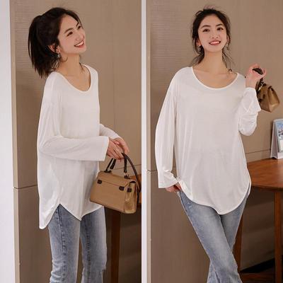 Women's Modal Loose Long Sleeve T-Shirt - Spring/Summer Thin Round Neck Plus Size Versatile Fashion Top