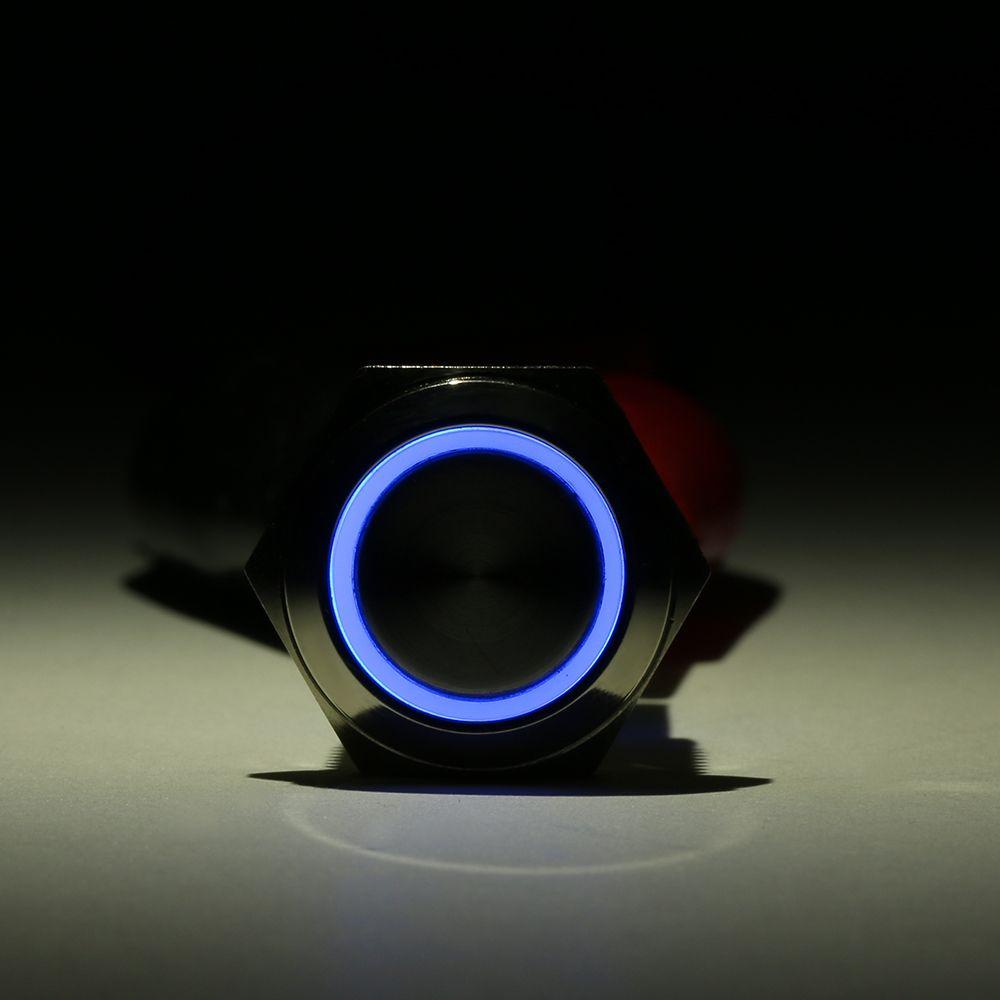 Waterproof 3V 5V 9V 12V 24V 110V 220V Push Metal Button Switch Momentary/Latching 12mm LED