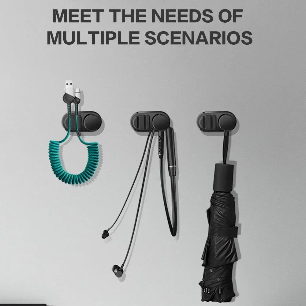 Mini Car Hook Multifunctional Self Adhesive Hanger Auto Fastener Clip USB Cable Organizer Key Bag Storage Solution