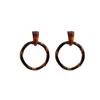 Retro Old Money Bamboo Joint Round Earrings - Unique, Relaxed, and Exaggerated Niche Design