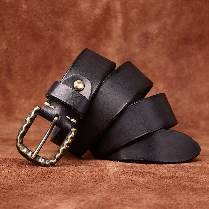 

Ремень из утолщенной кожи в стиле ретро, мужской, из натуральной кожи первого слоя, универсальный, для джинсов 130cm