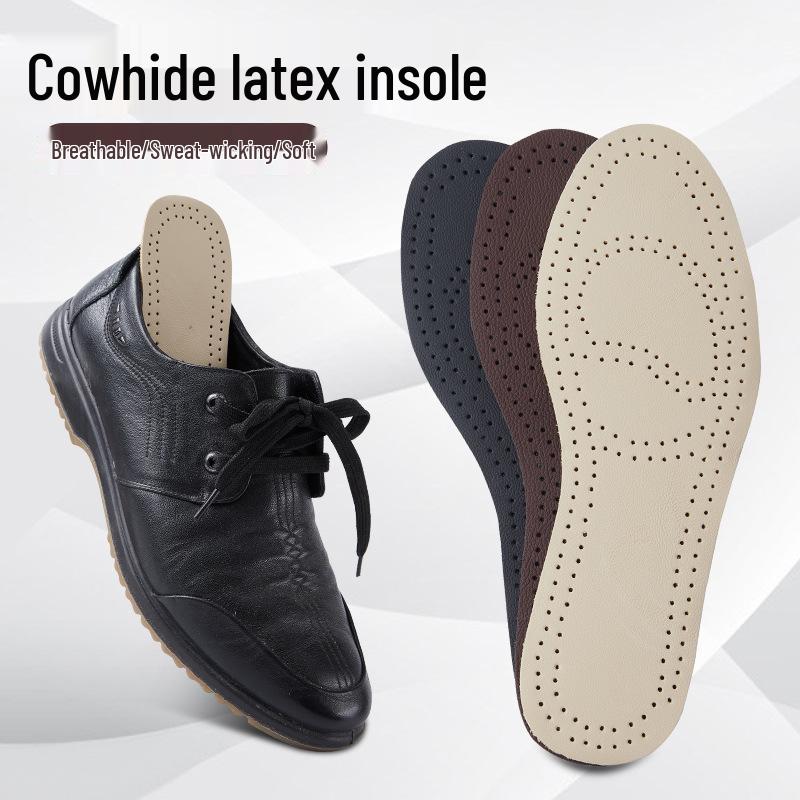 Soletta in Pelle di Vacchetta Unisex: Assorbente del sudore, Traspirante, Ammortizzante, Comfort Anti-Dolore