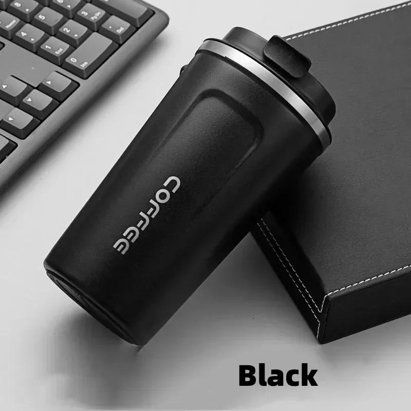 Smart Coffee Tumbler 510ml Stainless Steel Thermos Cup with Portable Rope Intelligent Temperature Display Travel Mug