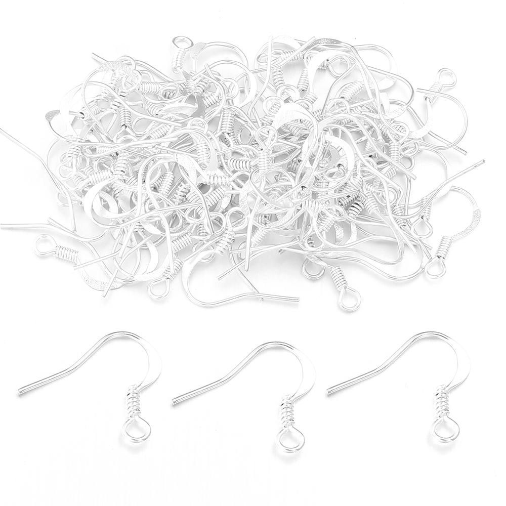 50-200Pcs Stainless Steel Earrings Clasps Hooks Hypoallergenic Ear Hook Earring Fish Hooks For Handmade Jewelry Earwire Findings