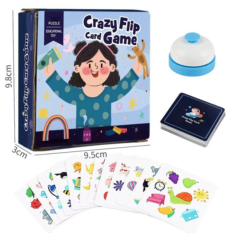 Children's Crazy Flip Card Game Animal Memory Matching Cards Game for Kids Logic Thinking Brain Training Family Interactive Fun