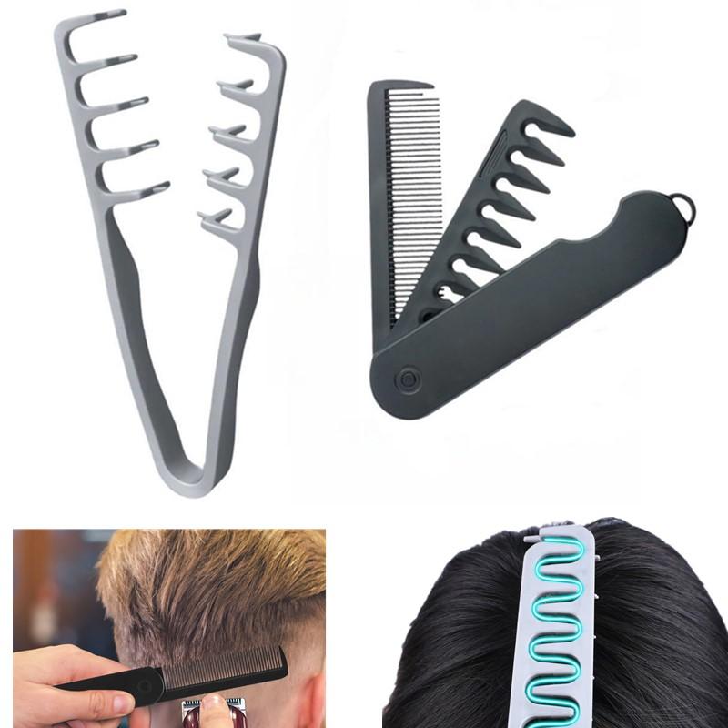 Volumizing Wide-Tooth Hair Styling Comb+Folding Comb Curling Tools Fluffy Texture Ideal For All Hair Types Hairstyling Tools