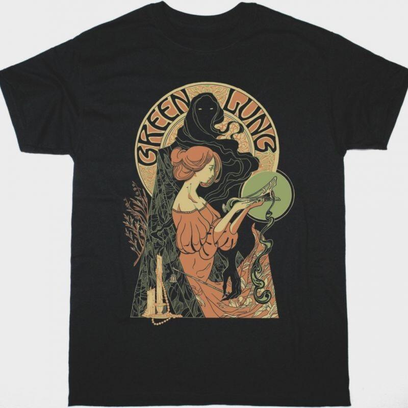 Vtg GREEN LUNG Band OCEANS OF TIME Cotton Black Shirt All Size For Men TU217