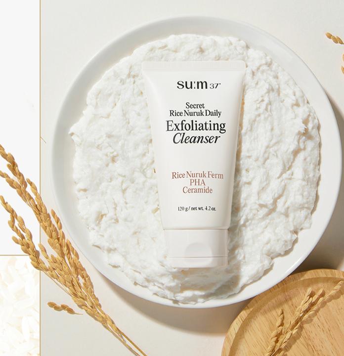 sum37 Secret Rice Nuruk Peeling to Foam Cleanser 40g – Exfoliating & Brightening