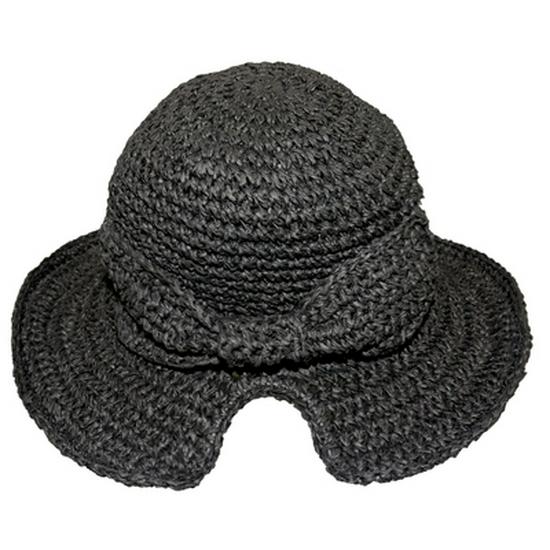 Women's Foldable Japanese Straw Sun Hat with Bow - Casual Summer Bucket/Fisherman Style for Travel & Sun Protection