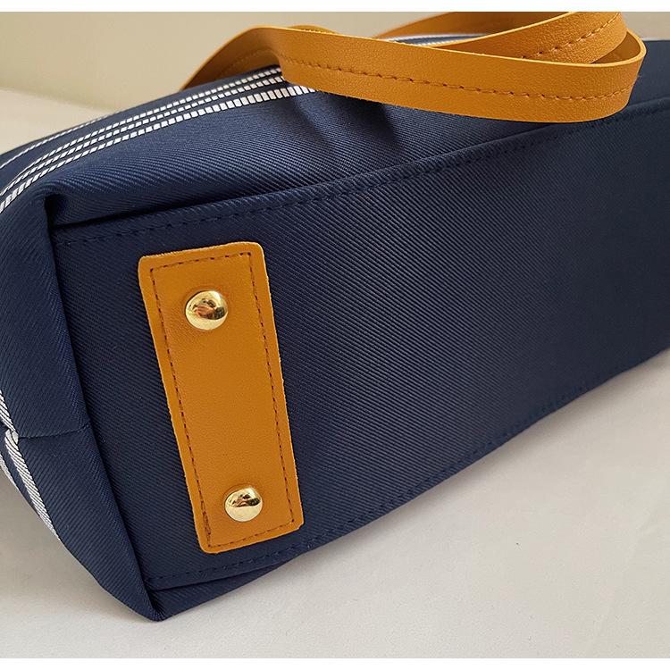 Women's Striped Canvas Shoulder Bag - 2025 Fashion Style, Original Design, Casual Crossbody Handbag