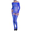 Sexy Women Detachable O-Neck Bodysuit 8D 912 Pin Hooded Bandage Leotard Sheer See Thourgh Shaping Garters Elastic Tights