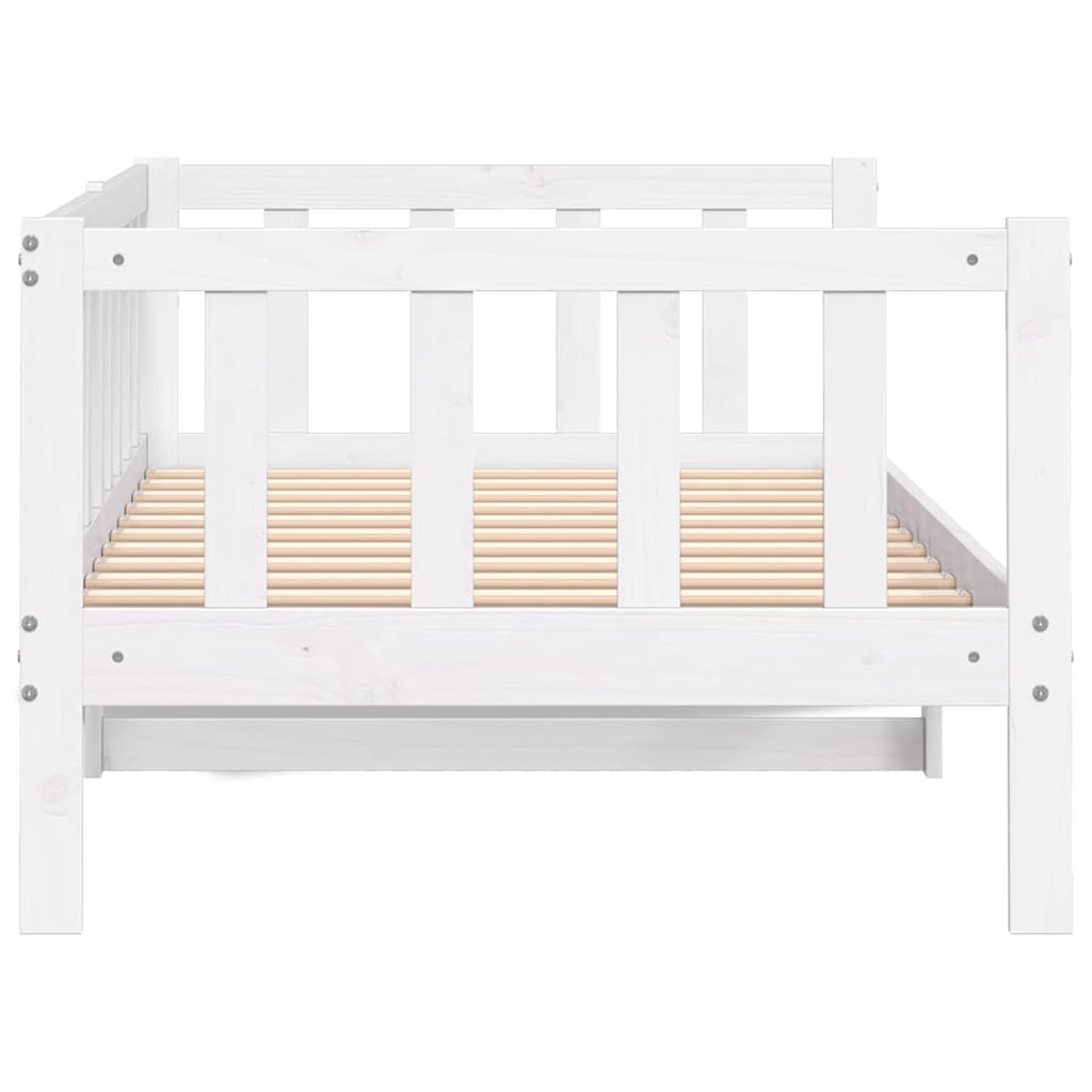 Vidaxl Daybed, White, Solid Pine Wood, 90X200 Cm