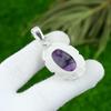 Star Amethyst Gemstone 925 Silver Mother February Birth Art Deco Pendant Jewelry