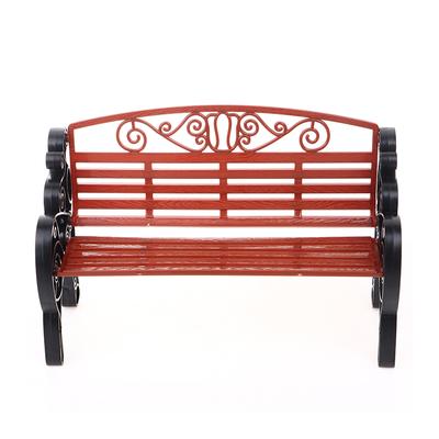 1:6 Dollhouse Miniature Park Bench Recliner Lounge Chair Mini Double Chair Model Garden Decor Toy Doll House Accessories
