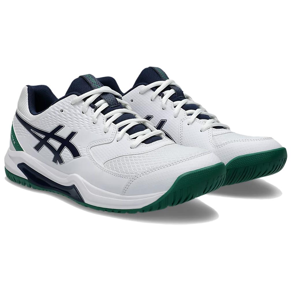 Asics Gel-Dedicate 8 Comfortable Versatile Shock Absorbing Durable Low-Top Tennis Shoes Men Sneakers White Blue 1041A408-105