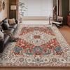 Vintage Light Luxury Living Room Carpet Persia Machine Washable Decoration Coffee Tables Bedroom Rug Plush Mat
