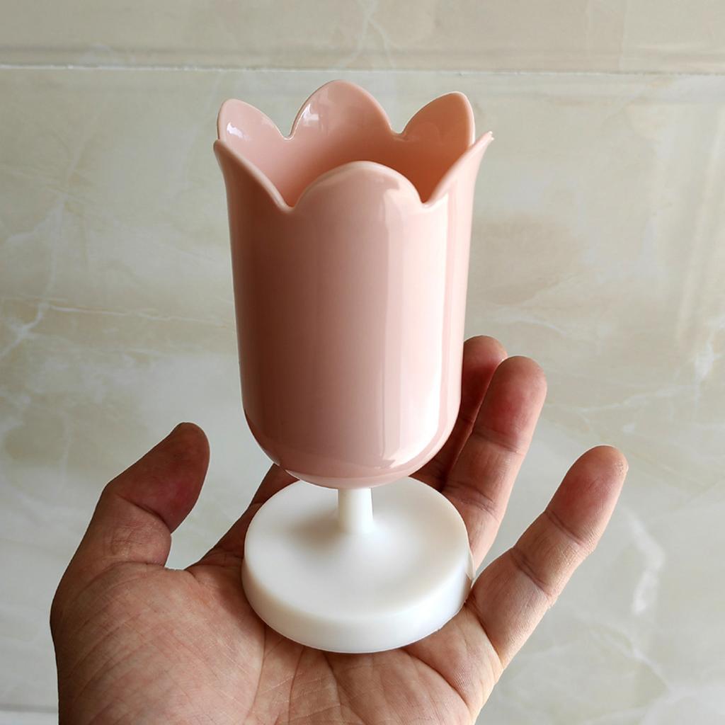 Sweet Tulip Shaped Pen Holders Creative Makeup Brush Holder Storage Box Gifts for Students Women Home School Desk Organizer