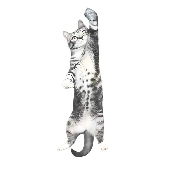 Men Tie Realistic 3D Cat Pattern Smooth Feel Neck Tie Funny Kitten Design Tie Weddings Parties Office Wear