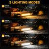 Magnetic Work Light, 3 Color Modes & 3000LM Ultra Bright Under Hood Lights, 5200mAh Rechargeable Magnetic Light Bar with Hooks, Portable Mechanic