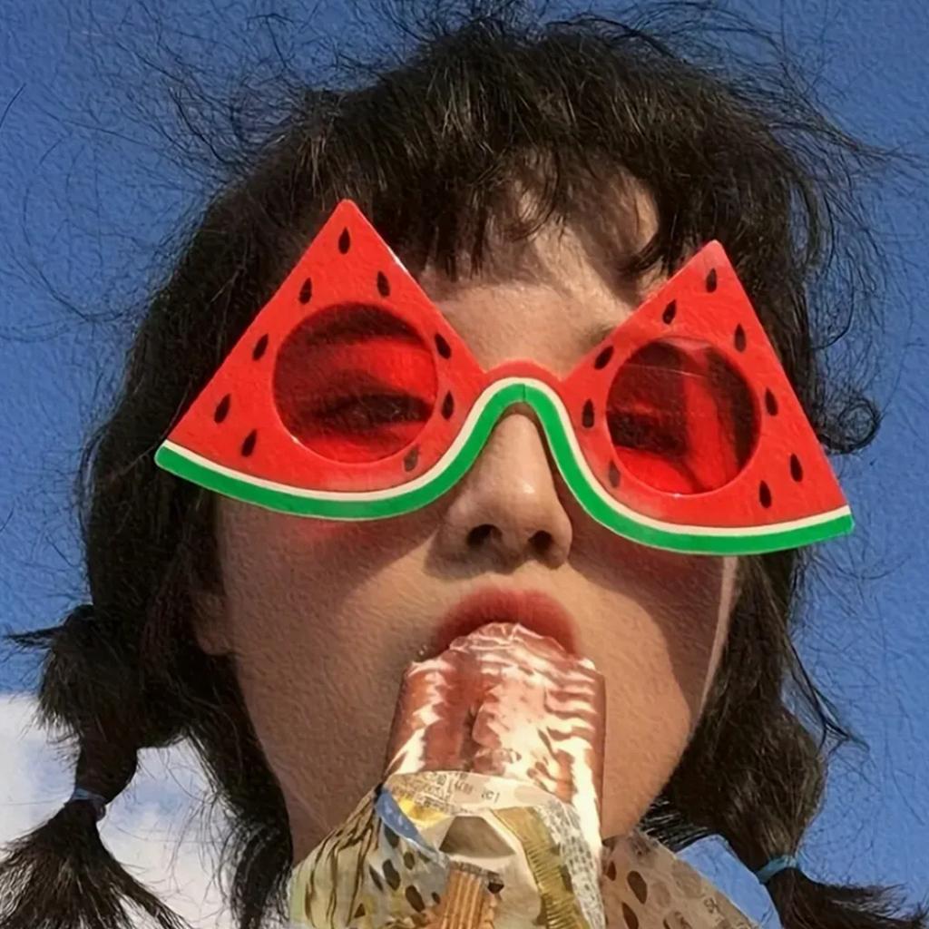 4pcs Themed Sunglasses for Women Men - Playful Decorative Eyewear Perfect for Birthdays and Photo Fun