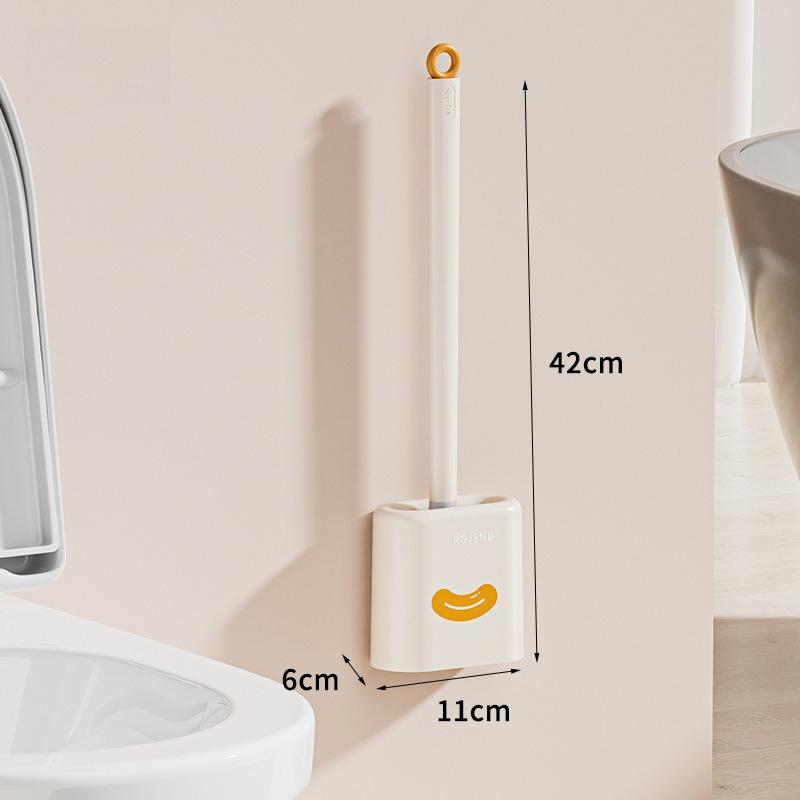 Multifunctional Toilet Brush Home Bathroom Wall Hanging No Punching Toilet Brush Can Be Folded To Unclog Pipe Brush белый