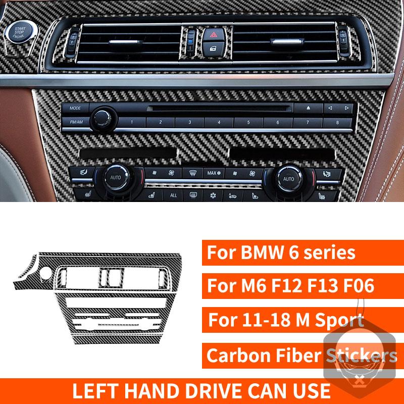 Nálepky z uhlíkových vlákien na ovládanie klimatizácie klimatizácie pre BMW radu 6 M6 F12 F13 F06 2011-2018 M