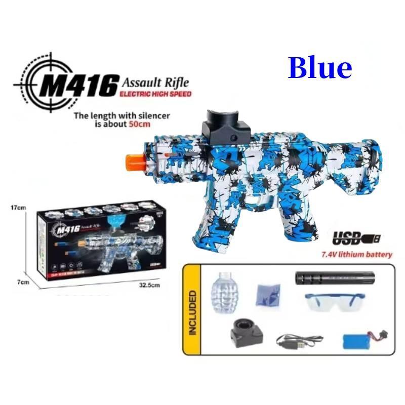 M416 Elektryczny Pistolet na Miękkie Pociski Dla Dzieci Zabawa Na Świeżym Powietrzu Angażująca Kolorowa Zabawka