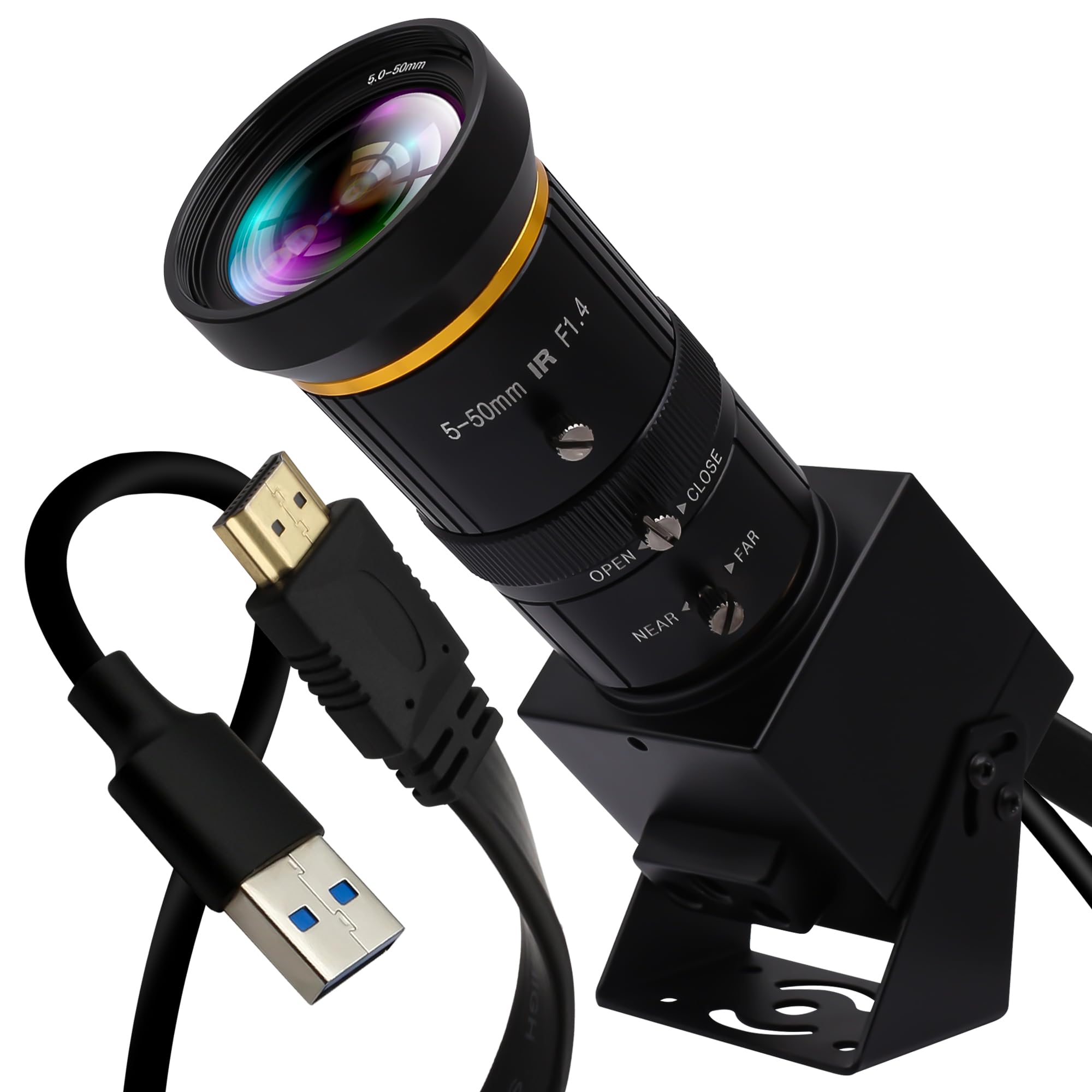 

ELP HDMI USB Веб-камера 4K Камера Одночасний вихід Камера для відеоконференцій 10X Об єктив з оптичним зумом USB Комп ютерна веб-камера для веб-трансляцій Промислова