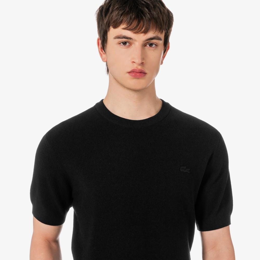 Lacoste Men's Short-sleeve Ribbed Crew Neck Pullover AH827E-56G031