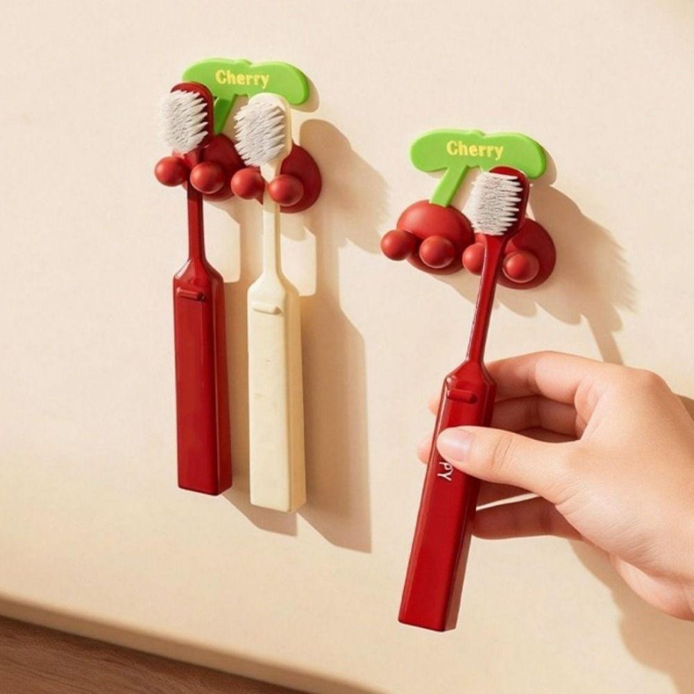 Self Adhesive Silicone Toothbrush Holder Space Saving Plug Storage Rack Razor Holder  For Bathroom