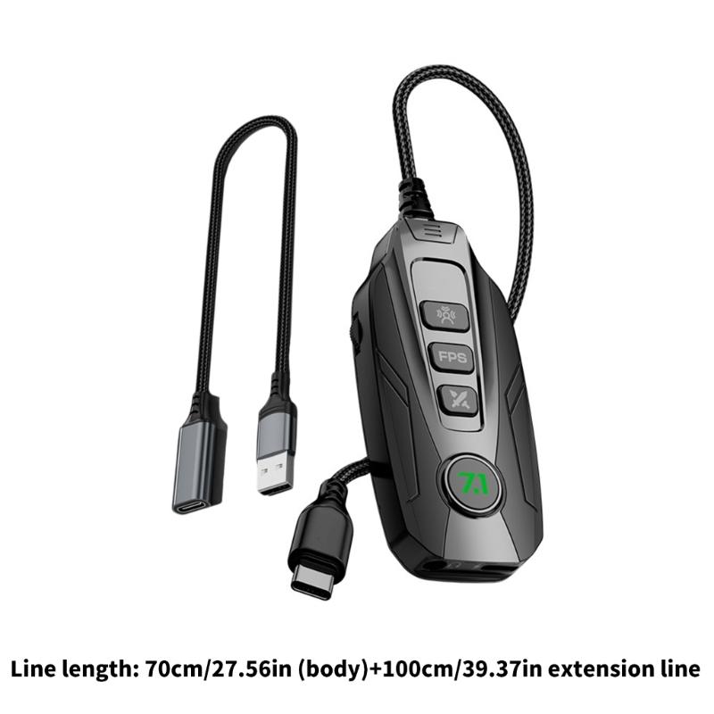 Easy USB Mini Sound Card 7.1 Channel External Sound Card Adapter for Wide Compatibility Devices in Black