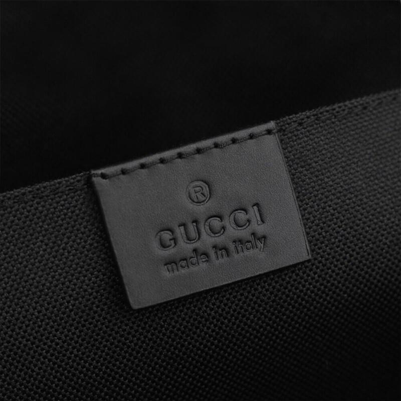 Gucci Vintage Logo Stripe Web Leather Logo Canvas And Leather Camera Bag Men Shoulder Bag Black Gray 574886-K5RLN-1095